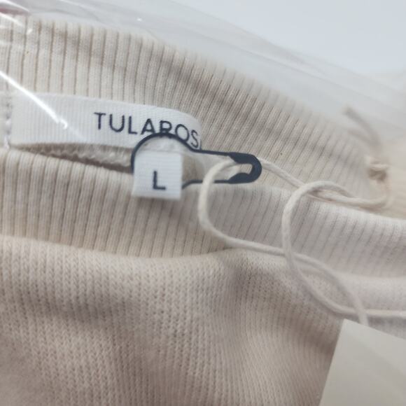Revolve TULAROSA Long Sleeve Neda Sweatshirt In Vanilla Cream Size Large - Picture 3 of 5